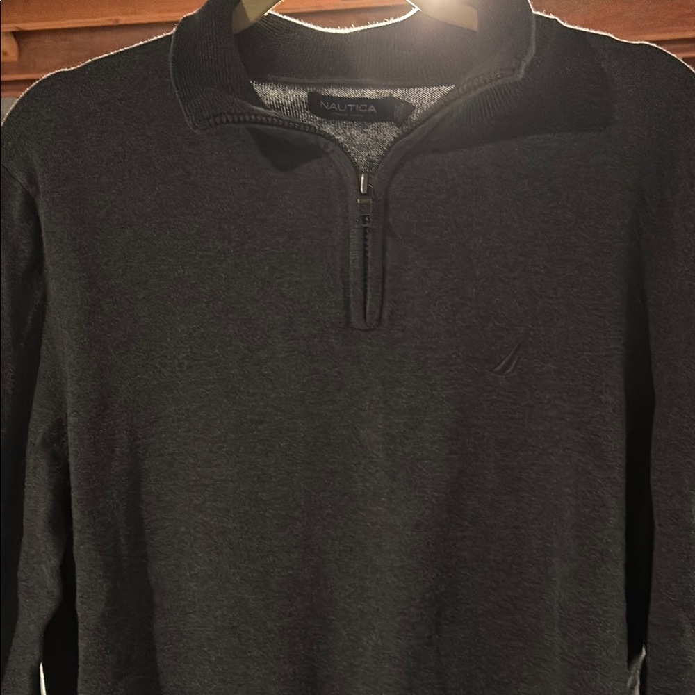 Never Worn Nautica Black Zip Up Sweater Soft Knit Versatile